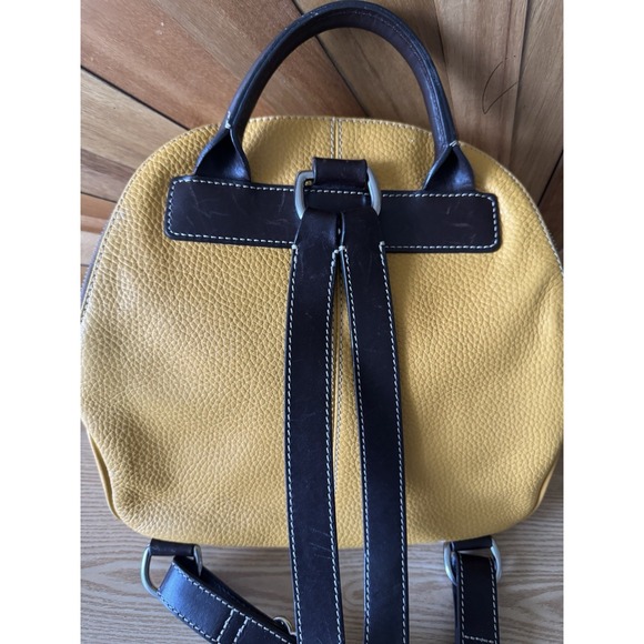 Dooney‎ & Bourke Yellow Mustard Backpack With Brown Leather Handle and Straps main image 9